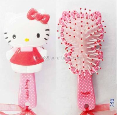 China Cushion Cartoon Hair Brush Cat Novelty Plastic Children Hair Brush for sale