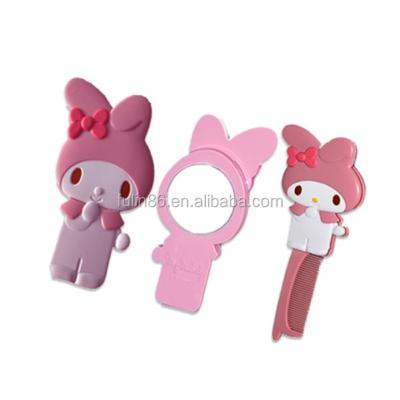 China Magic Palette Children Cartoon Kids Hair Comb With Mirror Set for sale