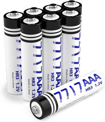 China Toys Rechargeable Batteries 7717 1.2 Volt Ni-MH Pre-Charged Triple-A Batteries Pack for sale