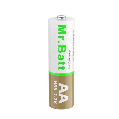 China High Quality Rechargeable Toys OEM 1.2V 2100mAh Nickel Metal Hydride Batteries Cells AA NIMH Battery for sale