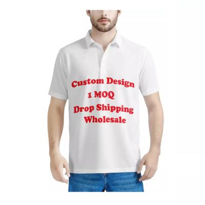 China QUICK DRY Wholesale Short Size Polo Shirts Sublimation Print On The Plus Of Your Sleeve Apparel Printing Custom Design Men Require Polo Shirts 2023 for sale