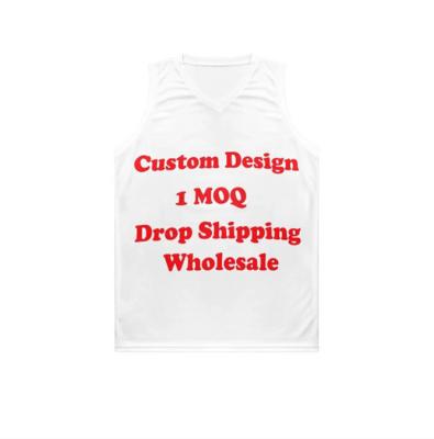 China Shirts & Custom complete your design tank top basketball sports training suits unisex kid basketball uniforms youth tank top sportswear for kids for sale