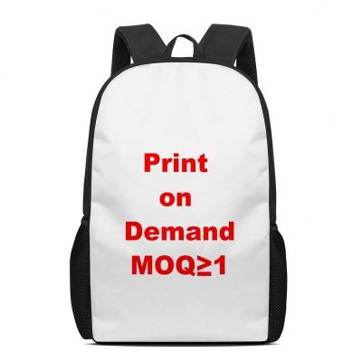 China Custom Print Sublimation Print On Demand Kids School Bags Girls Schoolbags Customize Vintage Boys Pattern Backpack Unique School Bags for sale