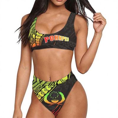 China Polynesian Tribal Pohnpei Islands Clothing Beautiful Sexy Women Plus Size Bikinis Design Custom Print Bikini Woman Split Swimwear 2 Pieces for sale