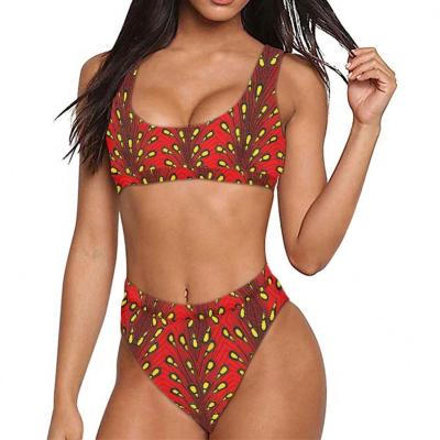 China Swimwear 2022 Custom African Sexy Bikini Print Plus Size Swim Bikinis Plus Size Sublimation Classic Colorful Women's Designer Swimwear Bathing Suit for sale