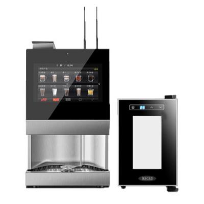 China Hotel professional programmable automatic touch screen show fresh milk coffee maker espresso coffee machine for sale for sale