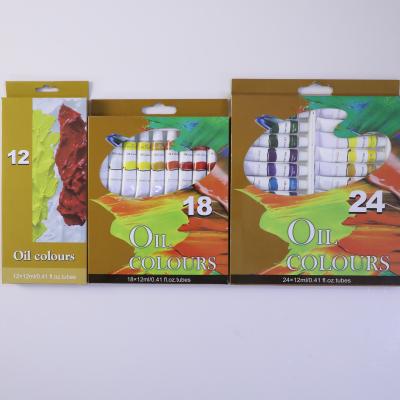 China Art Painting /Drawing 12/18/24 Colors Professional 12ml Oil Color Paint Set for sale