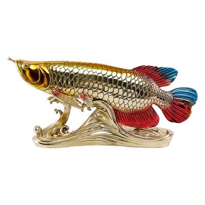 China China Copper Arowana Ornaments Interior Ministry Living Room Entrance Decoration Craft Gifts for sale