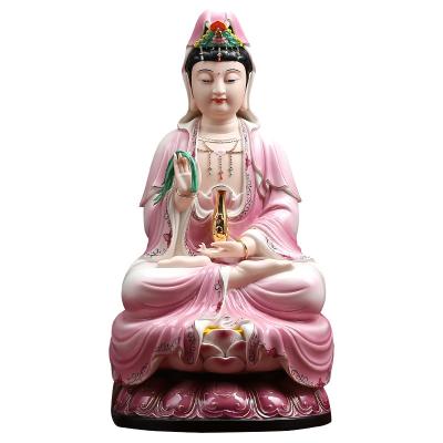 China White China Dehua Porcelain Painted Guanyin Bodhisattva House Furnished With White Porcelain Guanyin Statue Dehua Town House Decoration for sale