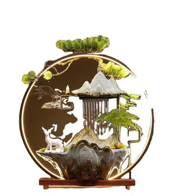 China Europe Zen style water flow living room decoration fountain basin landscape incense head office chinese office crafts for sale