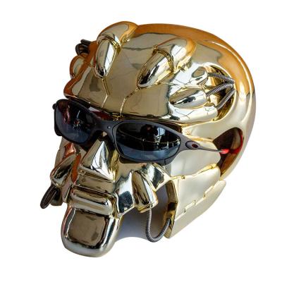 China Europe Cool Design Chrome Plated Resin Gold Color Bob Head Sunglasses Holder Display for sale