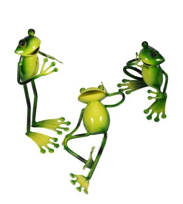 China Europe UME home decoration ornaments metal decoration crafts gifts frog table sculpture iron crafts for sale