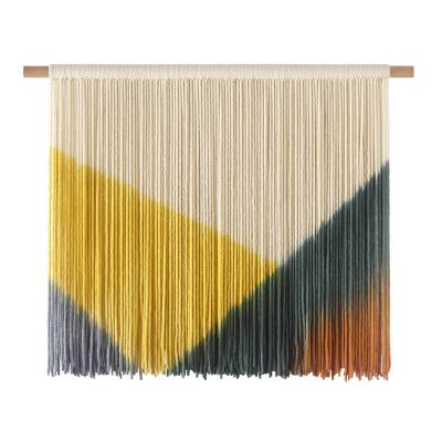 China Nordic Minimalist Ins Style Hand - Woven Tassel Tapestry Homestay Living Room Sofa Bedroom Bedside Background Cloth Tapestry for sale