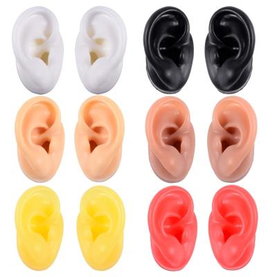 China CLASSIC Soft Silicone 1:1 For Human Model Ear Tattoo Piercing Practice Show Earring Tools Jewelry Ear Studs Display for sale