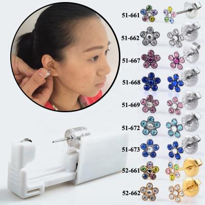 China Wholesale Piercing Easier Sterile FASHIONABLE Surgical Steel Piercing Gun Body Piercing Unit Safe Daisy Flower Stud Disposable Ear for sale