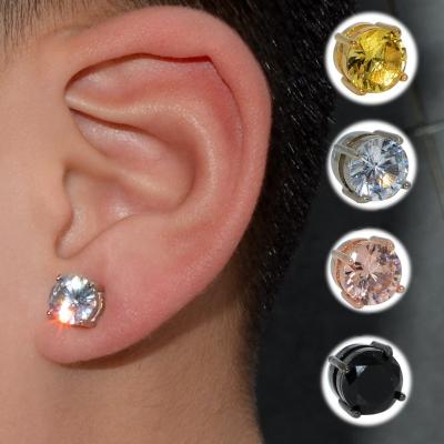 China Cute Magnetic Earring No Cheater Zircon Ear Stud Faux Piercing Earrings Plug Strong Magnet Unisex Body Jewelry Piercing Wholesale for sale