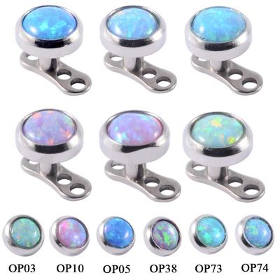 China Romantic Surgical Steel Dermal Jewelry Surface Body Piercing Sex Opal Anchor Piercings Skin Diver Dermal Anchor Top Micro for sale