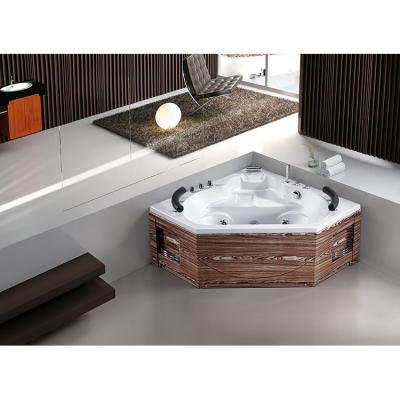 China Freestanding 2 Person Colorful Hydrotherapy Automated Massage Indoor Whirlpool Jetted Bathtub Hot Tub for sale