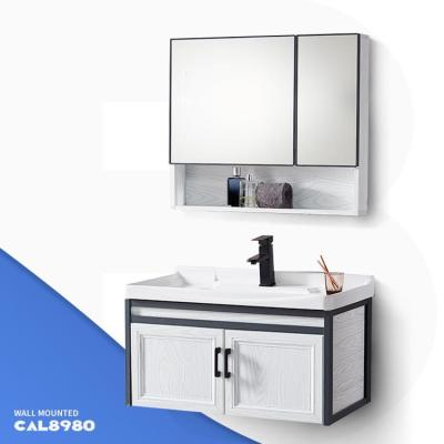 China Modern Customized Design And Style Durable Aluminum Bathroom Cabinet for sale