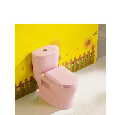 China Pink Color Double-flush Child Bathroom One Piece Sanitary Ware Children Ceramic Toilet for sale