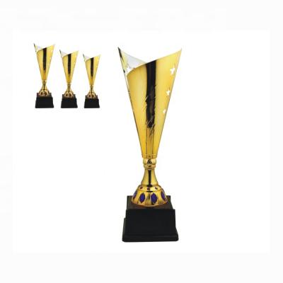 China Wholesale Europe gold plating metal bowl shape sport trophy large ecomomy cups with lids for sale