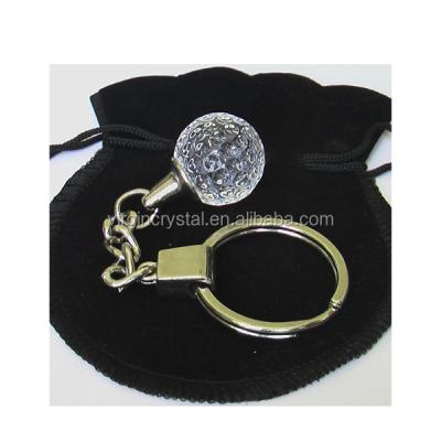 China Wholesale Custom Crystal Shape Europe Sports Key Chain Ball/Key Ring/Keyholder With LED Light For Promotional Key Chain for sale