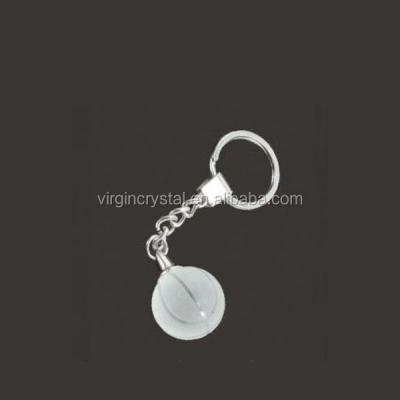 China Business gift/customized decorative crystal basketball baseball keychain sports souvenir key chain gift gift/corporate sports souvenir for sale