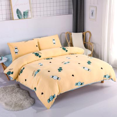 China Nondisposable Cotton Bedding Set Custom Home Textile Bed Sheets Comforter Set 4pcs for sale