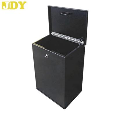 China American Black Outdoor Standing Mini Mail Mailbox Parcel Mailbox Outdoor Drop Box With Combination Lock for sale