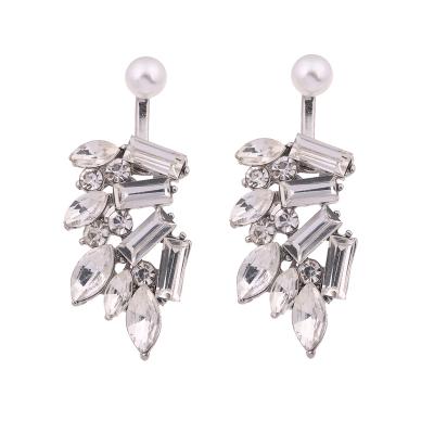 China And American Hiphop Women's Customized Wings Earrings Designer Brand Acrylic Popular Pearl Pearl Earrings European Popular Earrings for sale