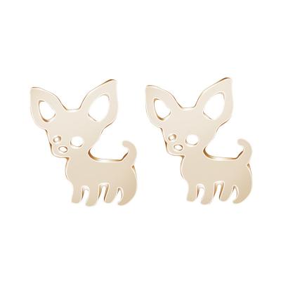 China Hiphop 2021 new simple chiwawa puppy cute ear ear stud European and American pet stud for sale