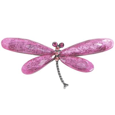 China Large Color Crystal Dragonfly Brooch Women Western Style Insect Pin Fashion Dress Coat Cute Insect Jewelry Gift Brooch for sale