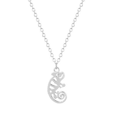 China Hiphop Stainless Steel Necklace For Women Man Lucky Gecko Pendant Choker Necklace Engagement Jewelry for sale