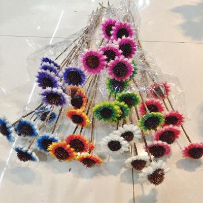 China Beautiful Designs Flowers Handmade Chrysanthemum Dry Artificial Edelweiss Flower For Home Decor for sale