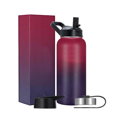 China PORTABLE Fashionable Magic Color Changing Mugs Thermos Say Away Double Wall Stainless Steel Thermal Insulated Lipstick Water Bottle for sale