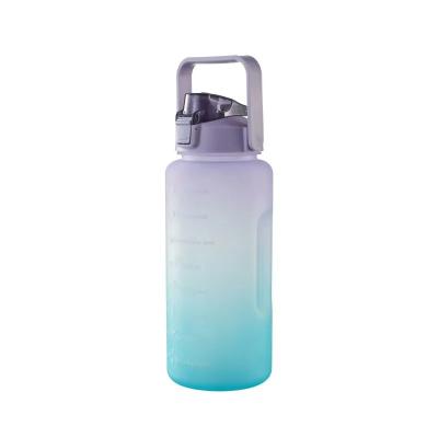 China New Design Sustainable Gradient Color Water Bottle Portable Plastic Bottles For Drinks for sale