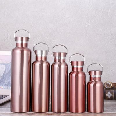 China Multi Viable Specification 304 Stainless Steel Rose Gold Drink Bottle Vacuum Flasks for sale