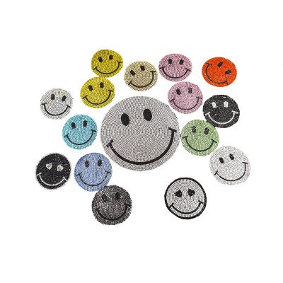 China Pointback 2022 New Style Custom Logo Patches Smiley Face Hot Sale Fashion Iron On For Clothes for sale