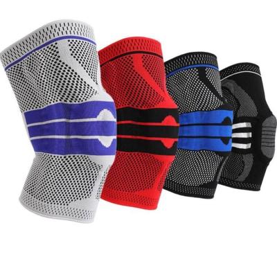 China Adjustable Breathable Sports Basketball Football Running Elasticity Spring Riding Support Knitted Breathable Nylon Knee Pads/knee/knee Support Brace for sale