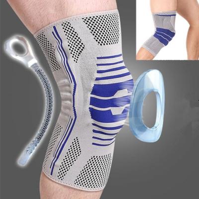 China Adjustable Breathable Sports Basketball Football Running Elasticity Spring Riding Support Knitted Breathable Nylon Knee Pads/knee/knee Support Brace for sale