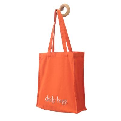 China 100% Eco-friendly No MOQ Cotton Fabric Embroidered Bag Canvas Shopping Tote for sale