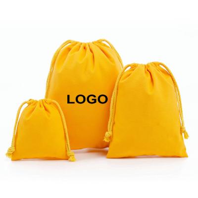 China ORIOU Eco-friendly 100% Cheap Empty Cotton Canvas Dust Bags Promotion Giveaway Drawstring Bags for sale