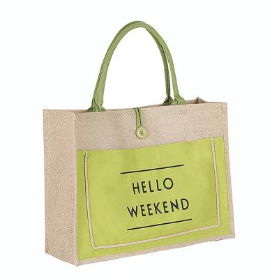 China Factory Direct Selling Reusable Natural Jute Eco-Friendly Jute Tote Bag for sale