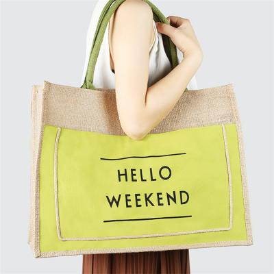 China Factory Direct Sale Reusable Tote Bags Jute Shopping Bags Friendly With Logos for sale