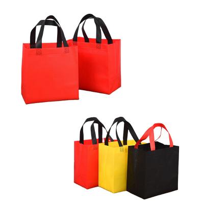 China Eco - Friendly Bolsa No Plain Tejida Para Llevar PP Non Woven Packaging Bags For Fast Foods for sale