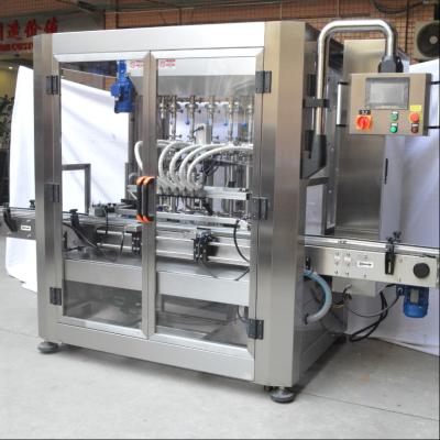 China Automatic 1-5L Plastic Bottle Lubricate Oil Shampoo Filling Capping Labeling Machine for sale