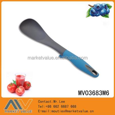 China Viable KITCHEN HIGH QUALITY NYLON TOOL SOLID SPOON WITH TPR HANDLE for sale