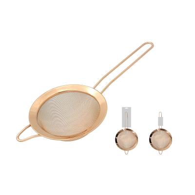 China High Quality Viable Hot Seller 20cm S/S FLAT SIEVE 2022 ROSE GOLD PLATE for sale