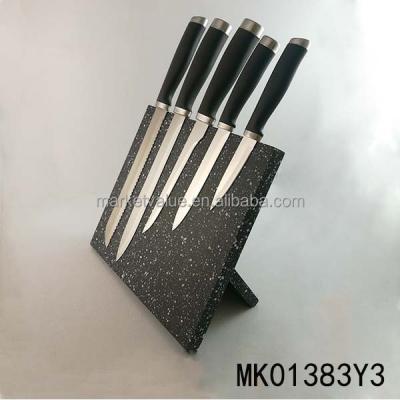 China 5PCS HANDLE HANDLE S/S KNIFE SET+MAGNET SOFT BLOCK viable for sale