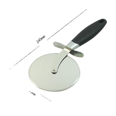 China Round Stainless Steel Pizza Cutter Wheel Round Pizza Slicer Cutter With Plastic Handle Kitchenware Pizza Maker for sale